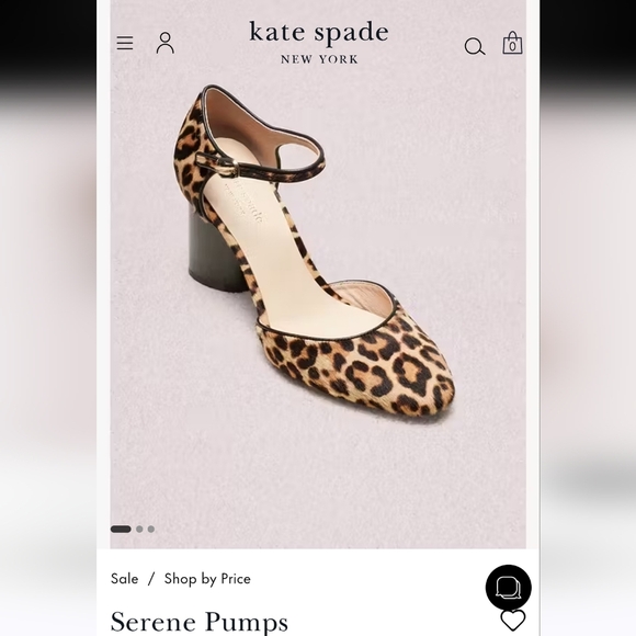 Kate Spade Serene Leopard Print Leather Pumps Sz 9. Leather Insoles Abd Out Sole - Picture 1 of 6